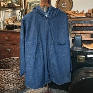 Designer NOUL Denim Chore Coat with Hood Size  M/L